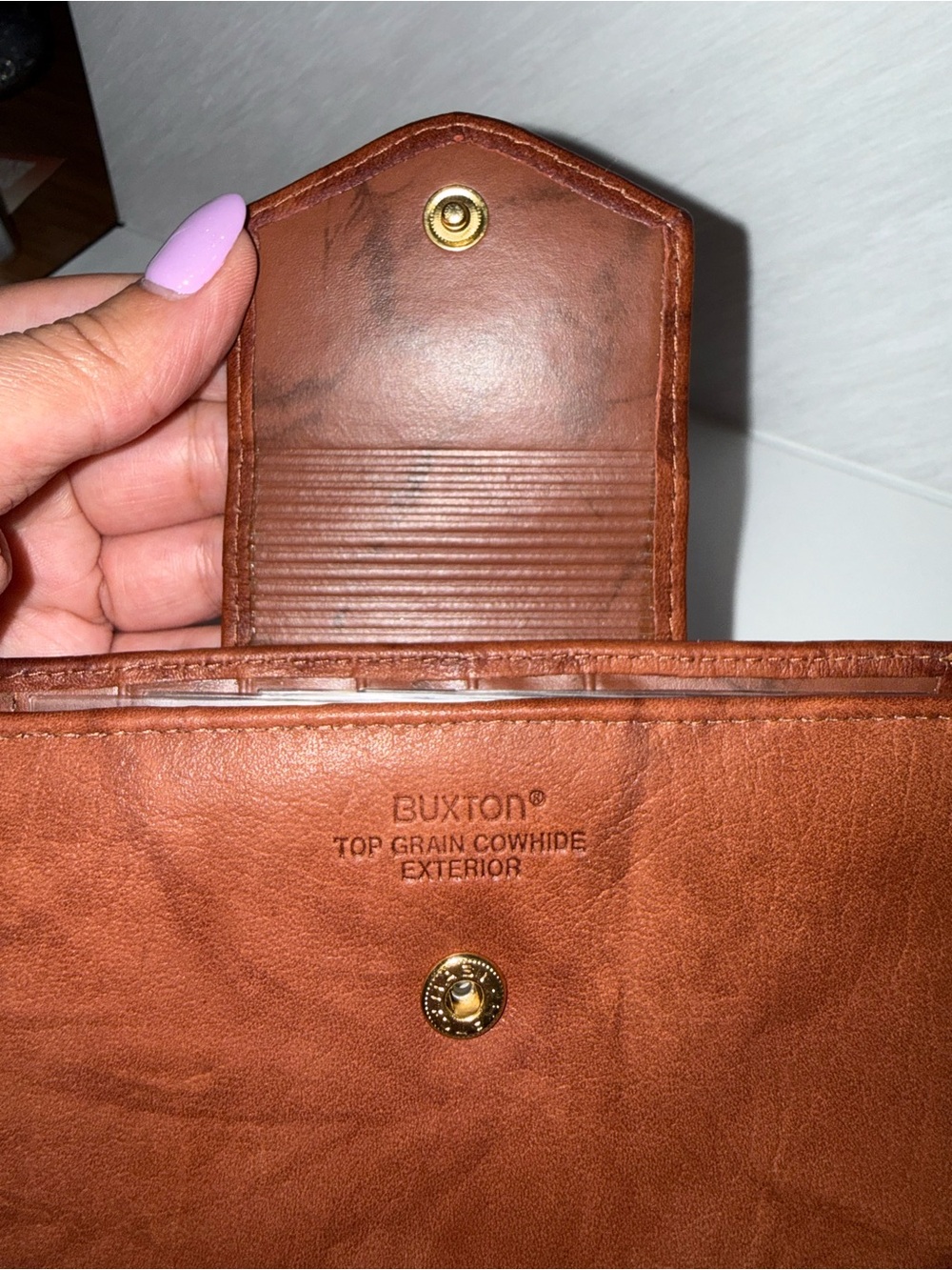 Vintage Buxton Heiress Cardex Leather Wallet NWT Box Mahogany - Picture 5 of 13